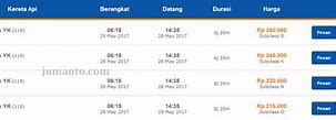 Harga Tiket Kereta Api Surabaya Jakarta Stasiun Pasar Turi